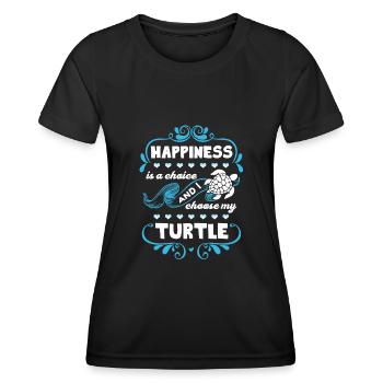 Turtle I Choose My Turtle - Women's Functional T-Shirt - black - Front - AI Model Female 172 light (172cm)