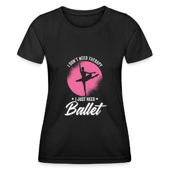 Ballet Ballet Ballet Ballet Danseuse de ballet Tütü chaussons - T-shirt sport Femme - noir - Devant - AI Model Female 172 light (172cm)