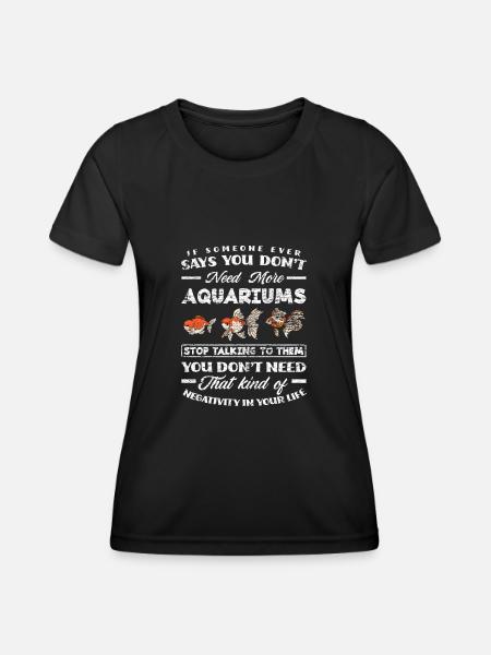 Aquarium - Frauen Funktions-T-Shirt - Schwarz