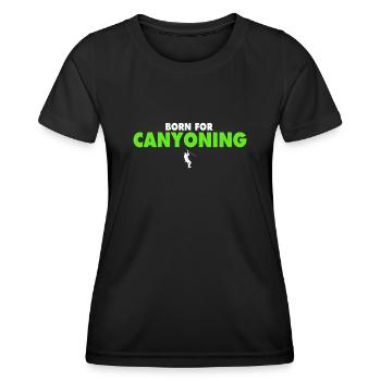 BORN FOR CANYONING Shirt - Women's Functional T-Shirt - black - Front - AI Model Female 172 light (172cm)