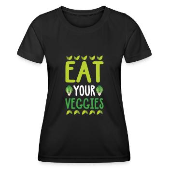 Légume disant - T-shirt sport Femme - noir - Devant - AI Model Female 172 light (172cm)