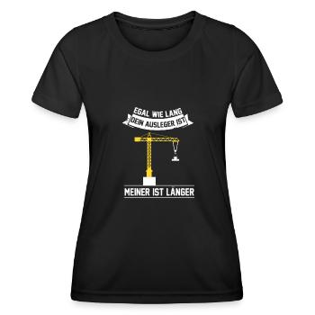 Kran - Frauen Funktions-T-Shirt - Schwarz - Vorne - AI Model Female 172 light (172cm)