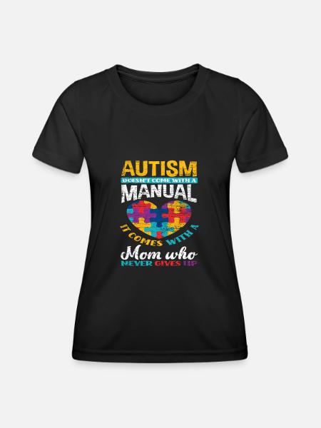 Autismus Mutter - Frauen Funktions-T-Shirt - Schwarz