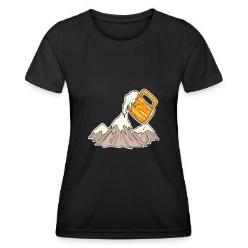 Mountains and beer - Women's Functional T-Shirt - black - Front - AI Model Female 172 light (172cm)