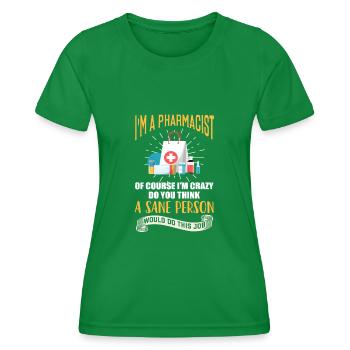 Pharmacien pharmacie médecine profession médicaments - T-shirt sport Femme - vert - Devant - AI Model Female 172 dark (172cm)