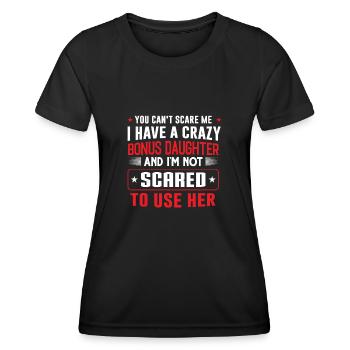 Bonus Dad Bonus Daughter Bonus Dad Step Dad - Women's Functional T-Shirt - black - Front - AI Model Female 172 light (172cm)