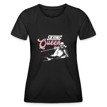 Ski cadeau de sports d'hiver d'hiver - T-shirt sport Femme - noir - Devant - AI Model Female 172 light (172cm)