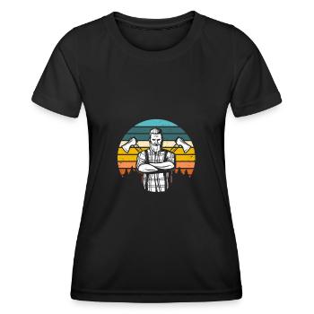 Menuisier menuisier menuisier menuisier - T-shirt sport Femme - noir - Devant - AI Model Female 172 light (172cm)