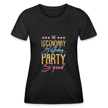 Birthday party team - Women's Functional T-Shirt - black - Front - AI Model Female 172 light (172cm)