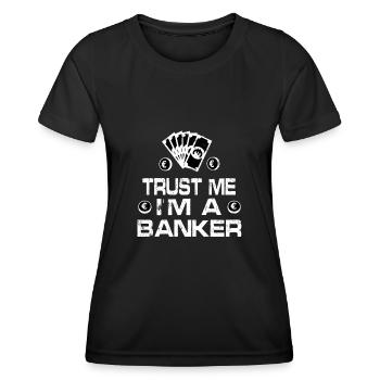 Banquiers - T-shirt sport Femme - noir - Devant - AI Model Female 172 light (172cm)