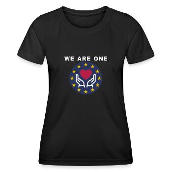 L'Europe ensemble, nous sommes forts! Nous sommes une seule UE! - T-shirt sport Femme - noir - Devant - AI Model Female 172 light (172cm)