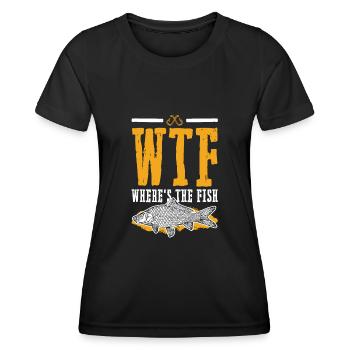 Pêche pêche pêche - T-shirt sport Femme - noir - Devant - AI Model Female 172 light (172cm)