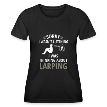 Live-Rollenspiel Larping | Live-Action-Rollenspiel - Frauen Funktions-T-Shirt - Schwarz - Vorne - AI Model Female 172 light (172cm)