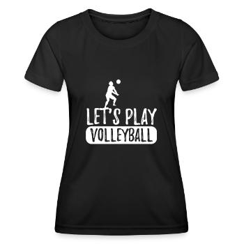 Cadeau d'équipe de jeu de sport de volleyball - T-shirt sport Femme - noir - Devant - AI Model Female 172 light (172cm)