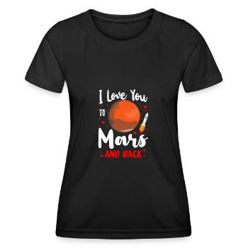 Mars - Frauen Funktions-T-Shirt - Schwarz - Vorne - AI Model Female 172 light (172cm)