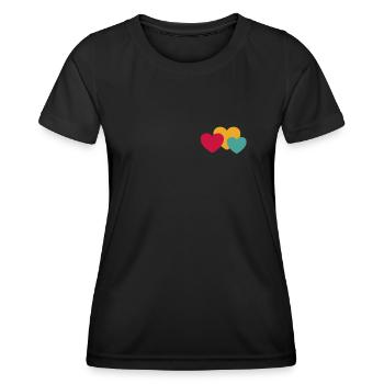 Herz Vintage - Frauen Funktions-T-Shirt - Schwarz - Vorne - AI Model Female 172 light (172cm)
