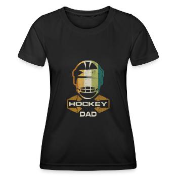 Hockey Dad Retro - Women's Functional T-Shirt - black - Front - AI Model Female 172 light (172cm)
