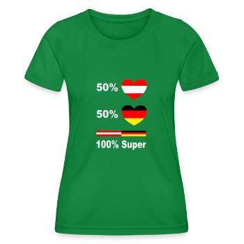 Idée cadeau Autriche Allemagne - T-shirt sport Femme - vert - Devant - AI Model Female 172 dark (172cm)