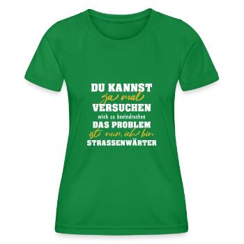 Straßenwärter Straßenbauer Geschenk - Frauen Funktions-T-Shirt - Kelly Green - Vorne - AI Model Female 172 dark (172cm)
