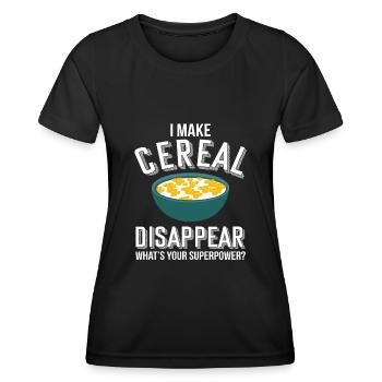 Cereals Cornflakes Breakfast Cerialien Cereal Food - Women's Functional T-Shirt - black - Front - AI Model Female 172 light (172cm)