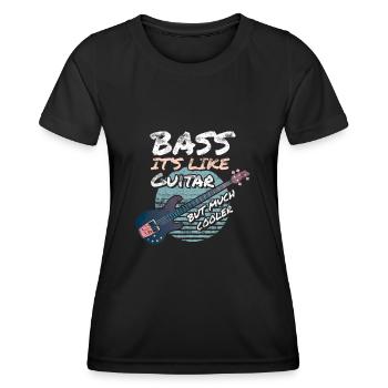Bassiste bassiste bassiste - T-shirt sport Femme - noir - Devant - AI Model Female 172 light (172cm)