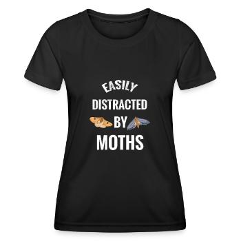 Distrait par les amoureux des mites, les amoureux des insectes - T-shirt sport Femme - noir - Devant - AI Model Female 172 light (172cm)