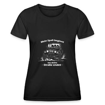Geländewagen Monstertruck SUV Design Offroad Fans - Frauen Funktions-T-Shirt - Schwarz - Vorne - AI Model Female 172 light (172cm)
