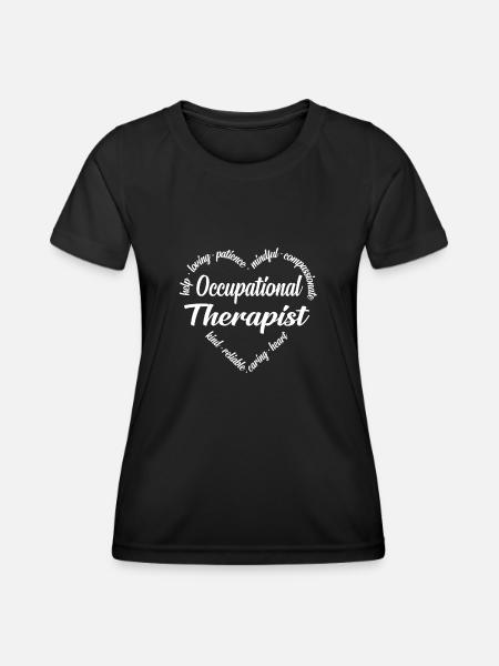 Ergotherapeut - Funktionsshirt til damer - sort