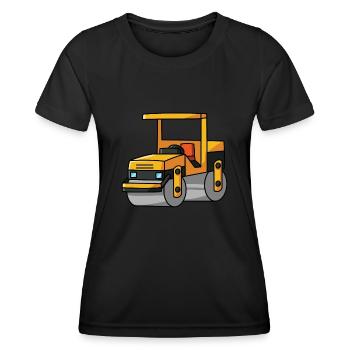Rouleau chantier de construction machine travailleur de la construction - T-shirt sport Femme - noir - Devant - AI Model Female 172 light (172cm)