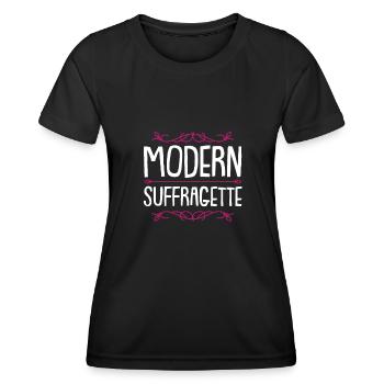 Feministin Frauenrechte Spruch - Frauen Funktions-T-Shirt - Schwarz - Vorne - AI Model Female 172 light (172cm)