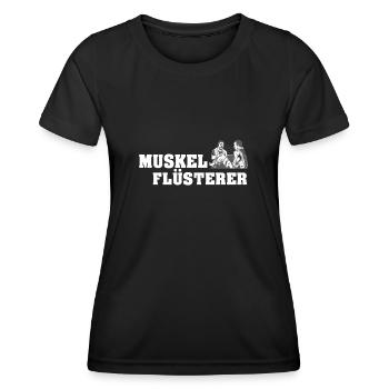 Physiotherapeut Muskel Flüsterer - Frauen Funktions-T-Shirt - Schwarz - Vorne - AI Model Female 172 light (172cm)