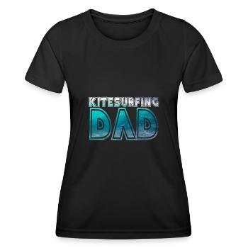 Kitesurfing dad - Frauen Funktions-T-Shirt - Schwarz - Vorne - AI Model Female 172 light (172cm)