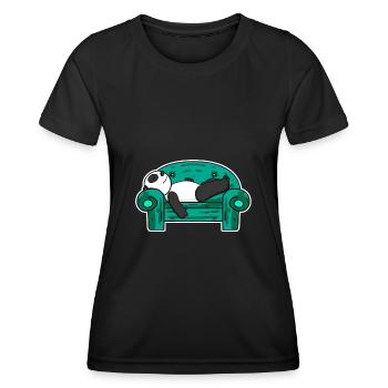 Panda - Frauen Funktions-T-Shirt - Schwarz - Vorne - AI Model Female 172 light (172cm)