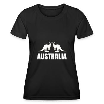 Australie - T-shirt sport Femme - noir - Devant - AI Model Female 172 light (172cm)