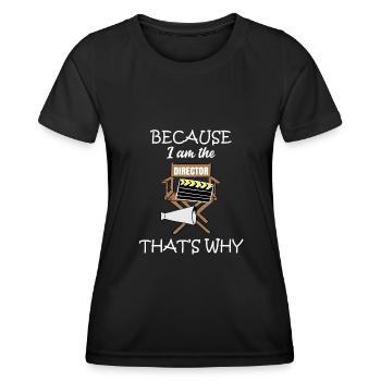 Cinéaste réalisateur - T-shirt sport Femme - noir - Devant - AI Model Female 172 light (172cm)