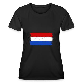 Holland - Frauen Funktions-T-Shirt - Schwarz - Vorne - AI Model Female 172 light (172cm)
