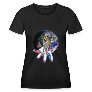 Guépard - T-shirt sport Femme - noir - Devant - AI Model Female 172 light (172cm)