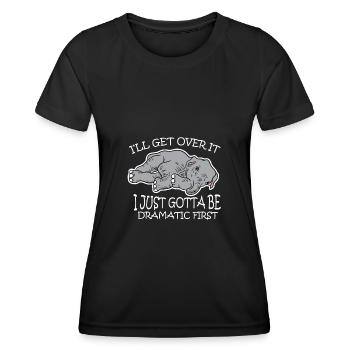 Dramatic Elephant Tired Stubborn - Women's Functional T-Shirt - black - Front - AI Model Female 172 light (172cm)