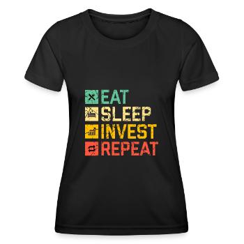 Finance - Women's Functional T-Shirt - black - Front - AI Model Female 172 light (172cm)
