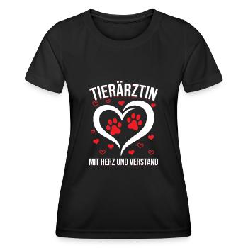 Tierärztin Geschenk - Frauen Funktions-T-Shirt - Schwarz - Vorne - AI Model Female 172 light (172cm)