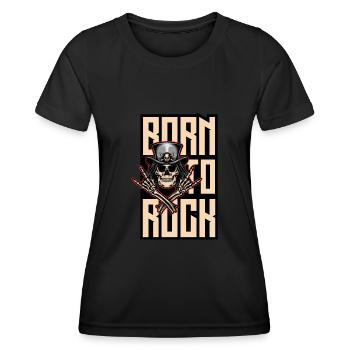 Old Punks Never Die - Born To Rock- Stay Punk - Frauen Funktions-T-Shirt - Schwarz - Vorne - AI Model Female 172 light (172cm)