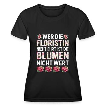 Floristin Geschenk - Frauen Funktions-T-Shirt - Schwarz - Vorne - AI Model Female 172 light (172cm)
