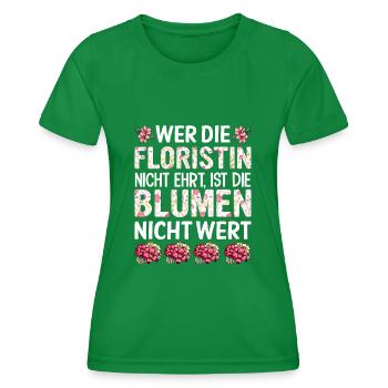 Floristin Geschenk - Frauen Funktions-T-Shirt - Kelly Green - Vorne - AI Model Female 172 dark (172cm)