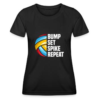 Volleyball beach volleyball athlete gift - Women's Functional T-Shirt - black - Front - AI Model Female 172 light (172cm)