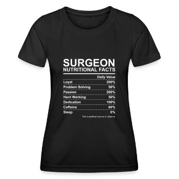 Surgeon Nutritional Facts - Women's Functional T-Shirt - black - Front - AI Model Female 172 light (172cm)