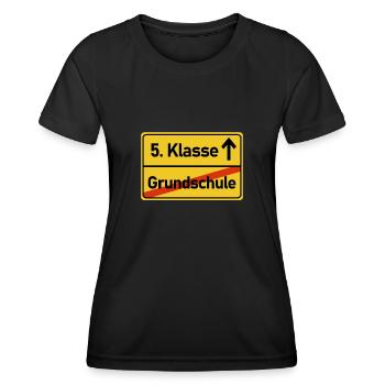 5. Klasse Einschulung Schuloutfit Schule Geschenk - Frauen Funktions-T-Shirt - Schwarz - Vorne - AI Model Female 172 light (172cm)