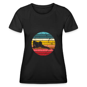 Billard Sprüche Retro Vintage Pool Billardspieler - Frauen Funktions-T-Shirt - Schwarz - Vorne - AI Model Female 172 light (172cm)