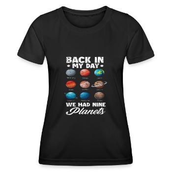 Astronomie Planeten - Frauen Funktions-T-Shirt - Schwarz - Vorne - AI Model Female 172 light (172cm)
