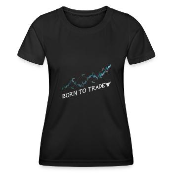 Trader - T-shirt sport Femme - noir - Devant - AI Model Female 172 light (172cm)