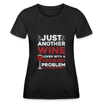 1er Cruise Wine Lover Cruising and Drink Gift - T-shirt sport Femme - noir - Devant - AI Model Female 172 light (172cm)